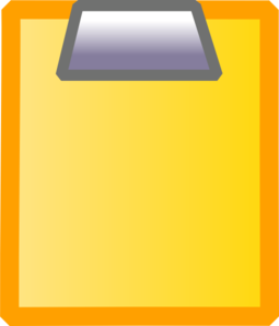 Yellow Clipboard Clip Art